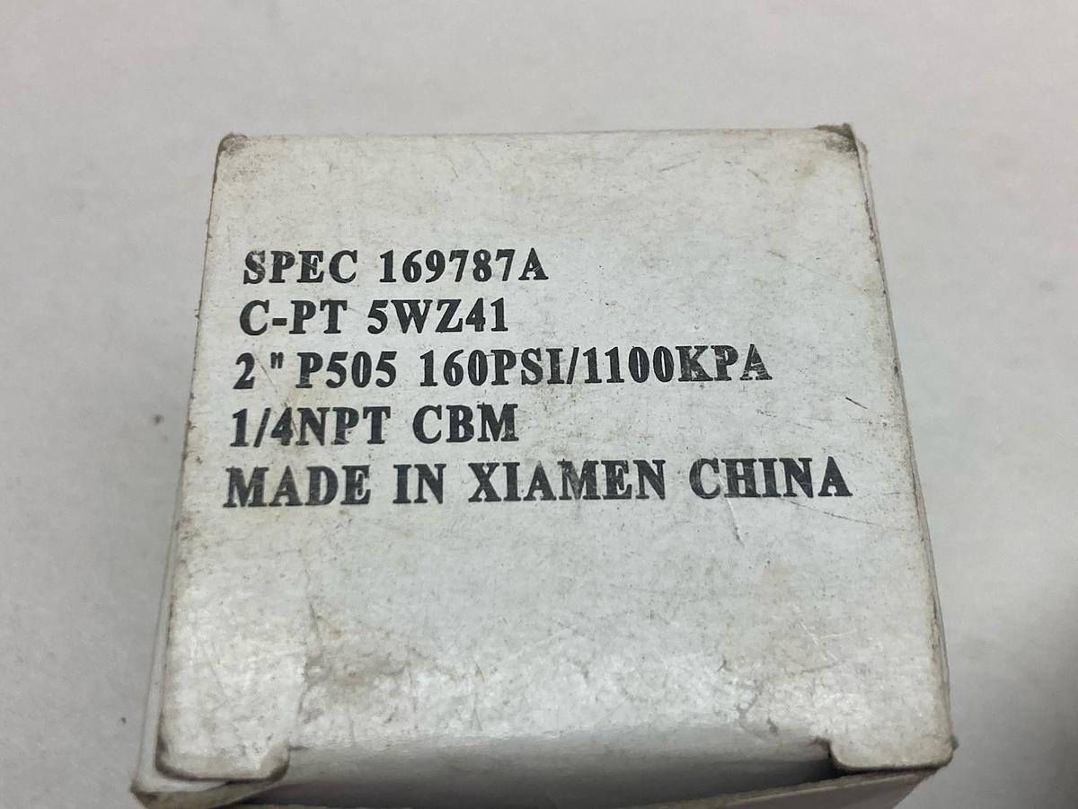 Grainger,169787A C-PT 5WZ41,Air Oil Pressure Gauge 1/4 NPT 2 Inch P505 160PSI