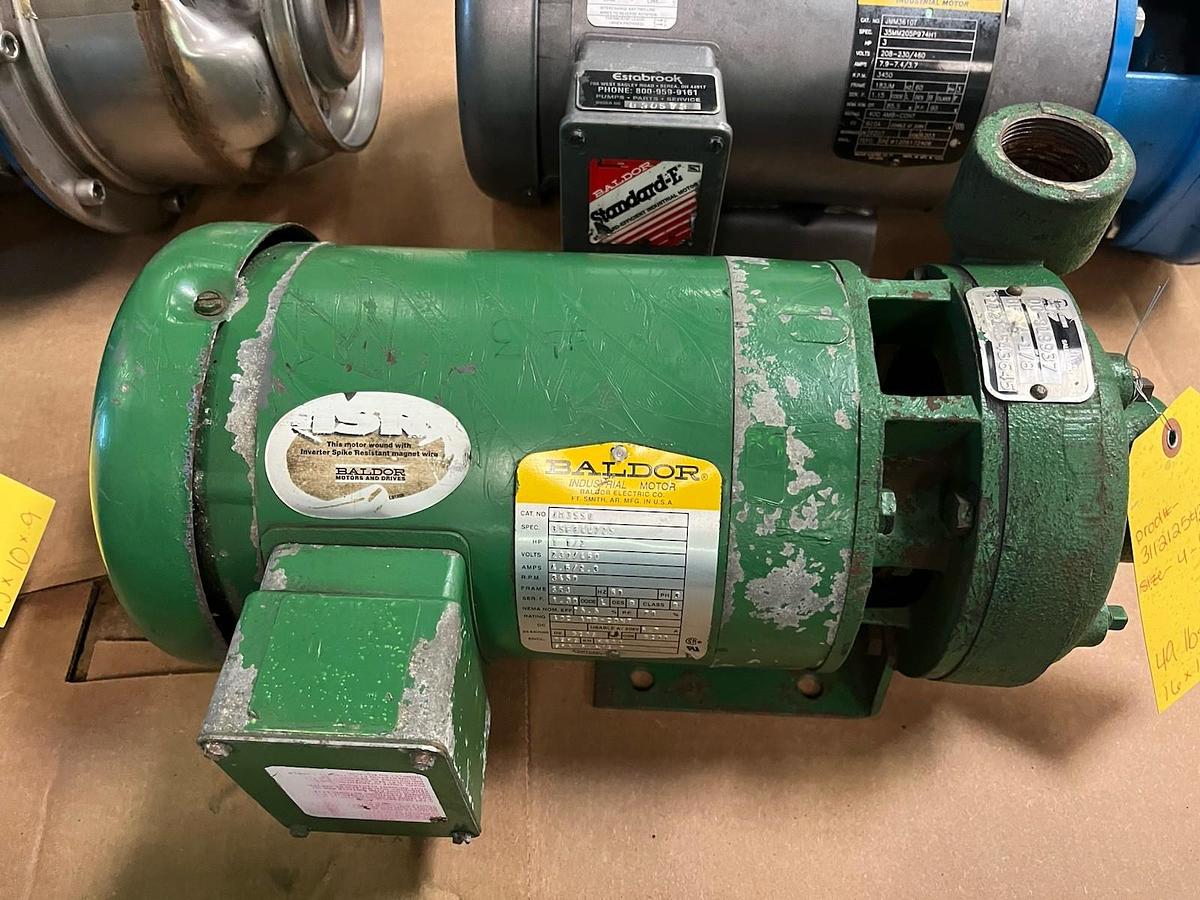 Used DEMING,311212543645,CENTRIFUGAL PUMP TYPE BF 1-1/4X1-1/2X5 1-1/2HP 3450RPM 3PH