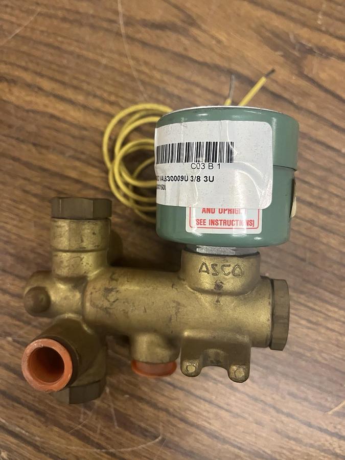 Used ASCO,8300D9U,SOLENOID VALVE 120V 3/8"