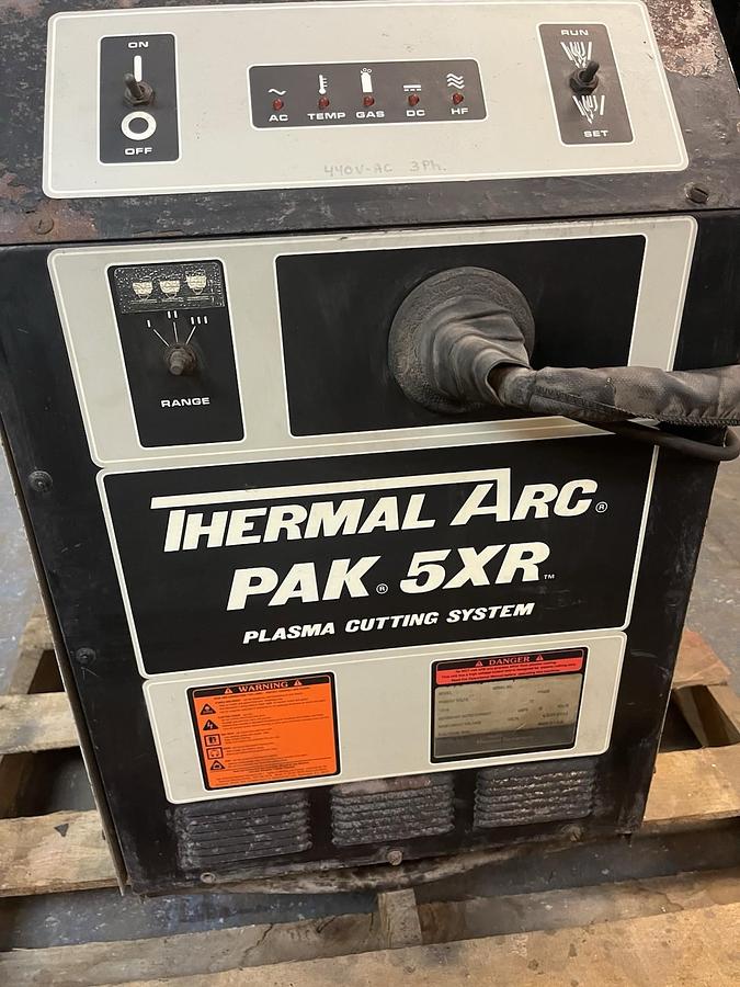 Used THERMAL DYNAMICS,PAK-5XR,THERMAL ARC PLASMA CUTTING SYSTEM 440V 3PH