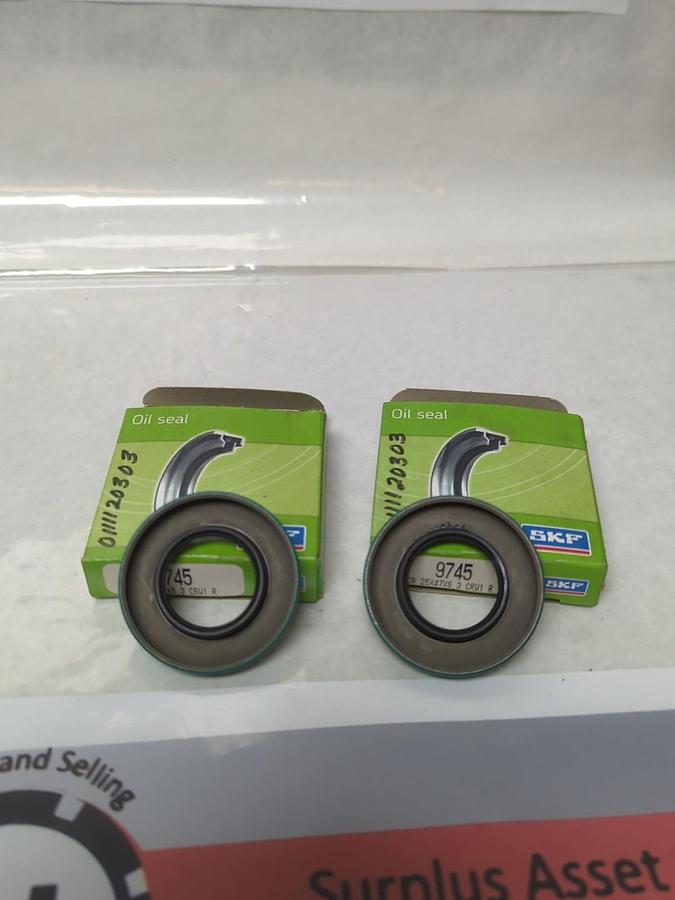 SKF,9745,OIL SEAL 25X47X6.3 LOT OF 2 NOS