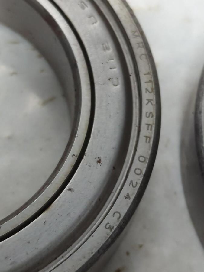 Used MRC,112KSFF,METAL SEALED DEEP GROOVE BALL BEARING LOT OF 2 PRE-OWNED