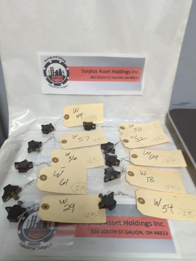 Used ALLEN BRADLEY,W-50-61-54-36-18-24-29-44-32-57,OVERLOAD HEATER ELEMENT LOT OF 10
