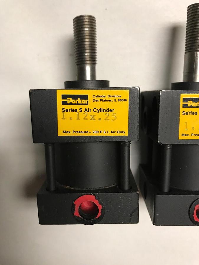 Parker,Series S,Air Cylinder 1.12X.25 Air Cylinder lot of 3