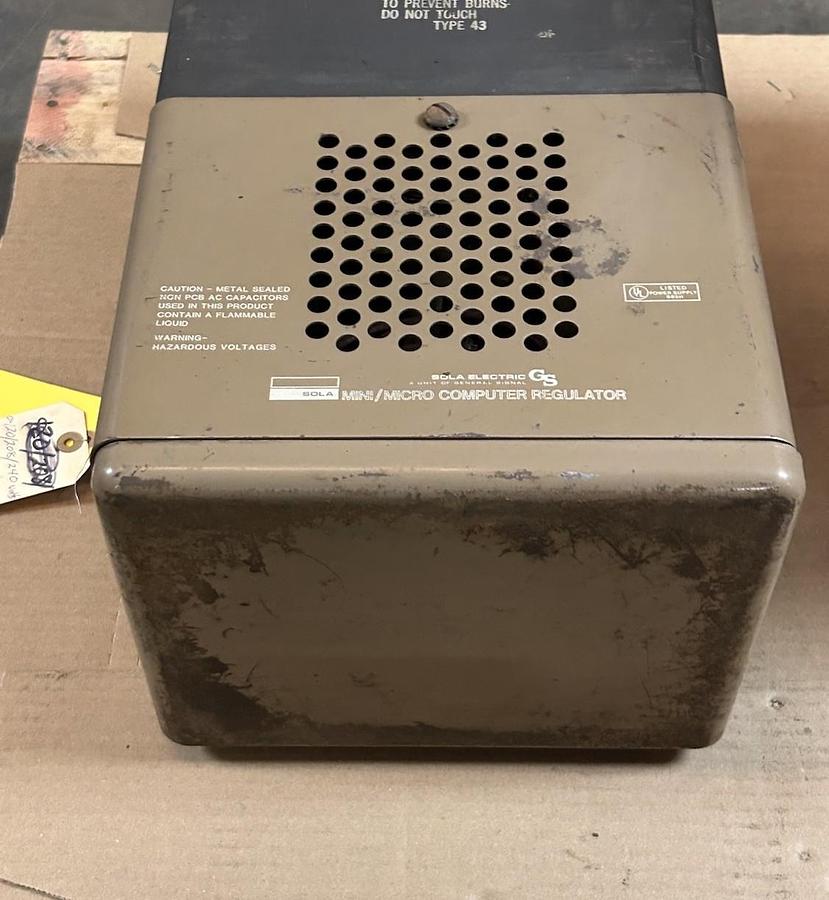 Used SOLA,TYPE 43,MINI/MICRO COMPUTER REGULATOR 1PH 3000VA