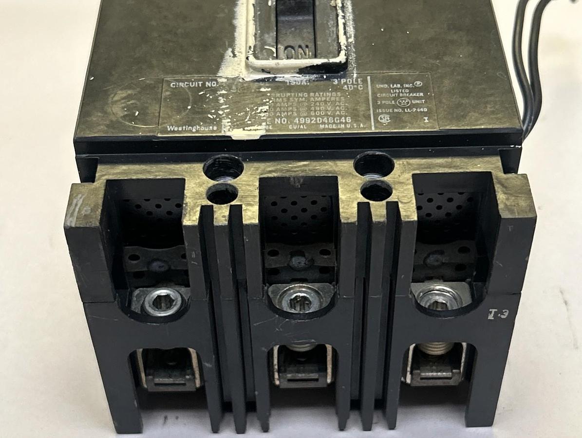 Used WESTINGHOUSE,FB3150,CIRCUIT BREAKER 150A 600V 3P