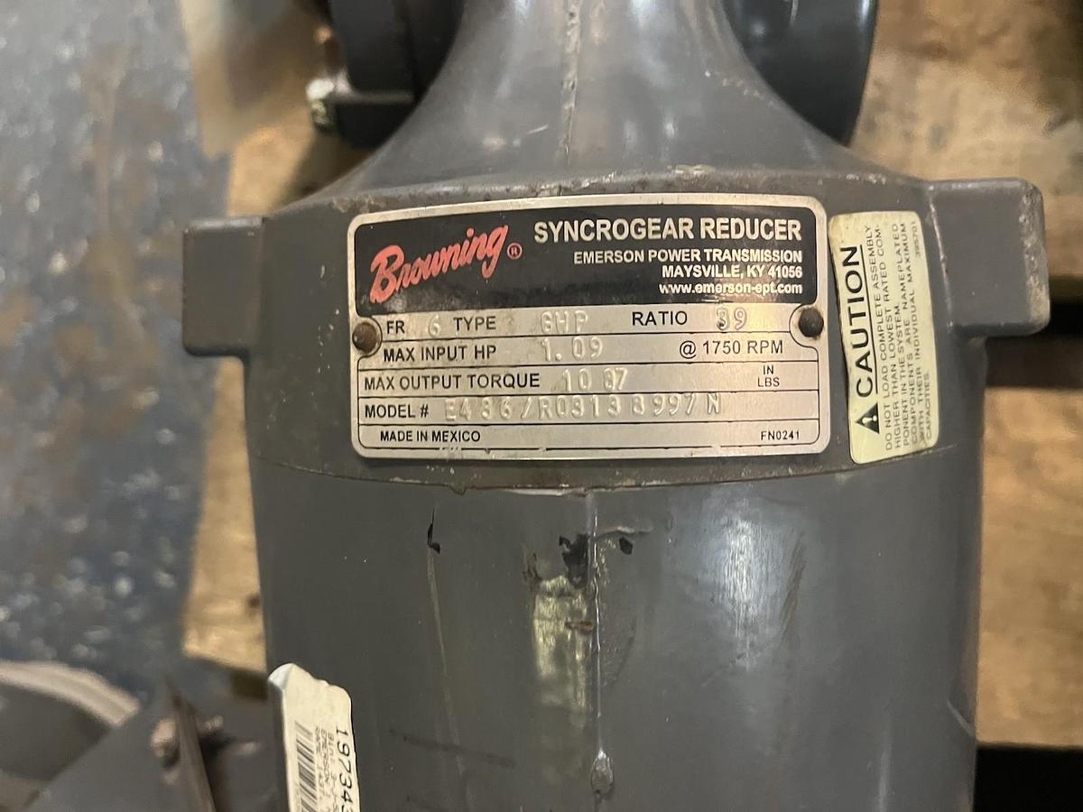 US MOTORS,E436,GWP SYNCROGEAR GEARMOTOR FR 6 RATIO 39 INPUT 1HP 1775RPM