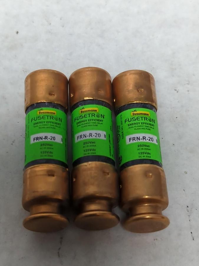 COOPER BUSSMANN,FRN-R-20,FUSETRON 20 AMP FUSE NOS