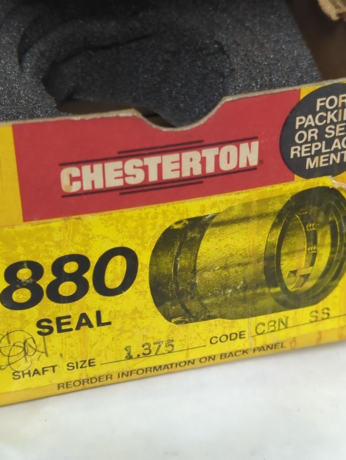 CHESTERTON,880,MECHANICAL SEAL SHAFT SIZE-1.375 NOS