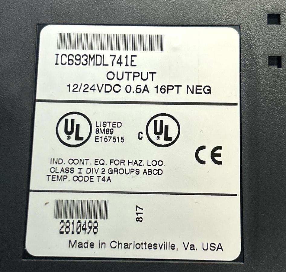 Used GE FANUC,IC693MDL741E,OUTPUT MODULE