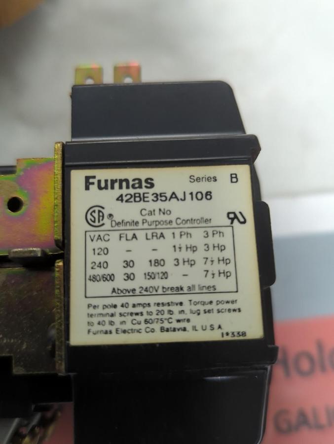 FURNAS,42BE35AJ106,DEFINITE PURPOSE CONTACTOR 3-POLE NOS