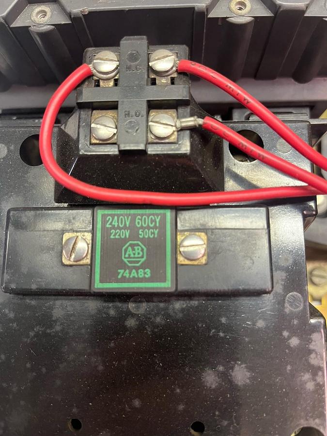 Used ALLEN BRADLEY,505-EOD-23,SIZE 4 REVERSING STARTER 240V COIL