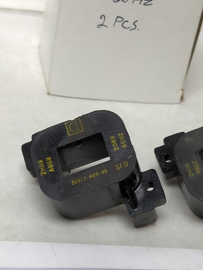 Used SQUARE D,31012-400-49,COIL 208V 60HZ LOT OF 2 PRE-OWNED