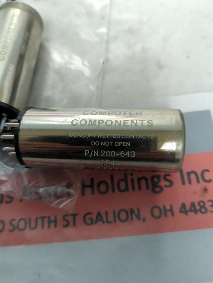 Used COMPUTER COMPONENTS,200-643 9543,RELAY 8-PIN LOT OF 5 PRE-OWNED