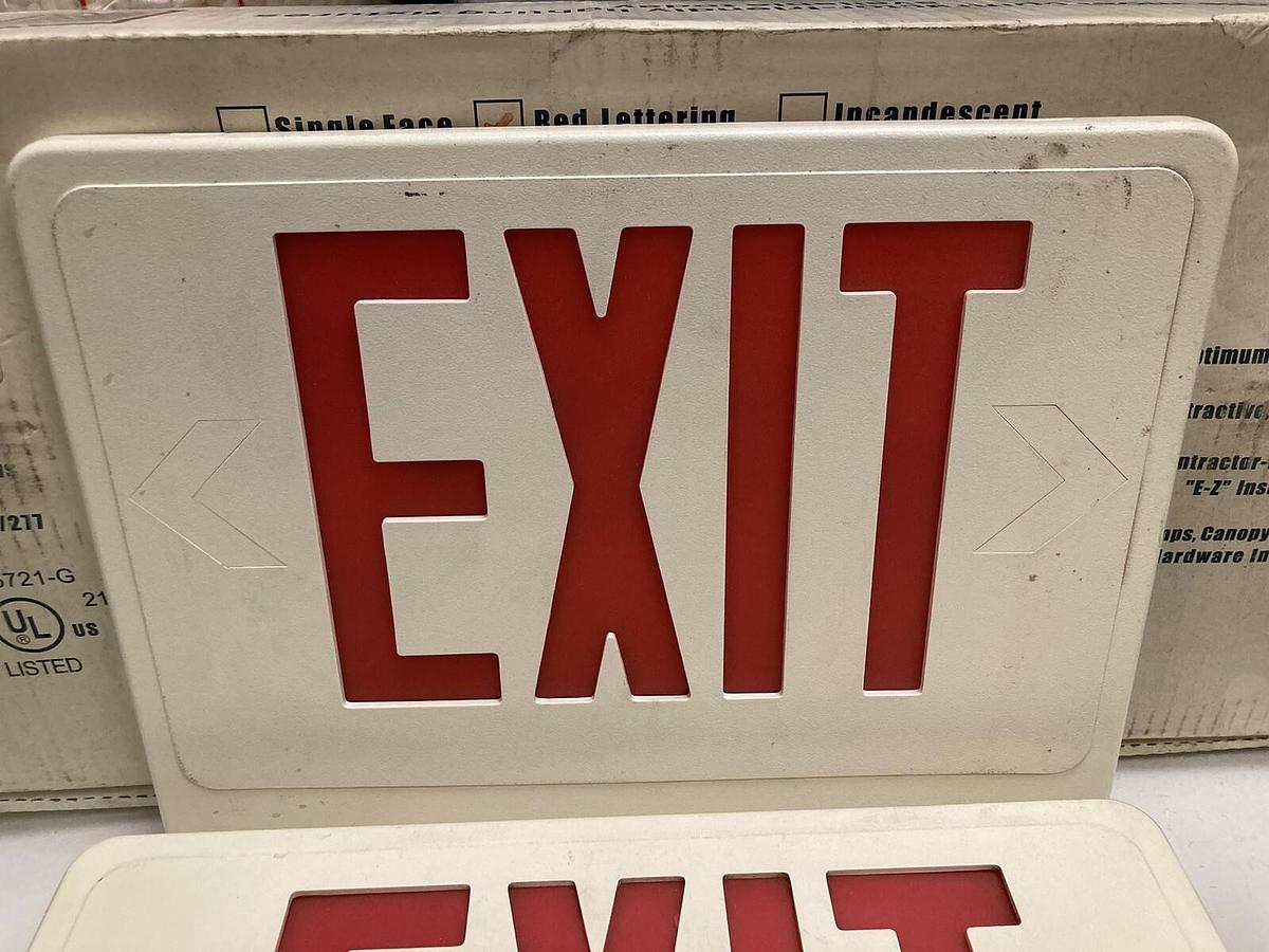 Used Brooks,LED4,Double Face Exit Sign and Emergency Lights