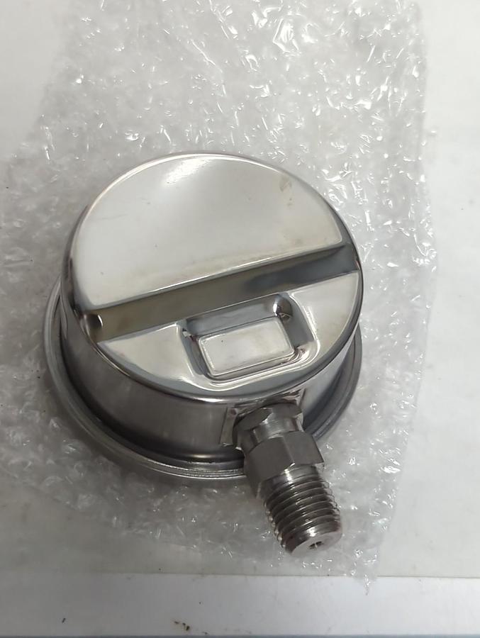 UNIJIN,P255,2-1/2 IN PRESSURE GAUGE 0-4BAR KPS/PSI 1/4 IN BOTTOM CONNECTION NOS