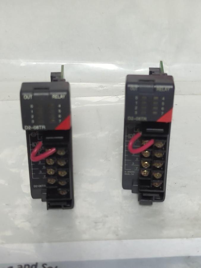 Used AUTOMATION DIRECT,D2-08TR,OUTPUT RELAY MODULE LOT OF 2 PRE-OWNED