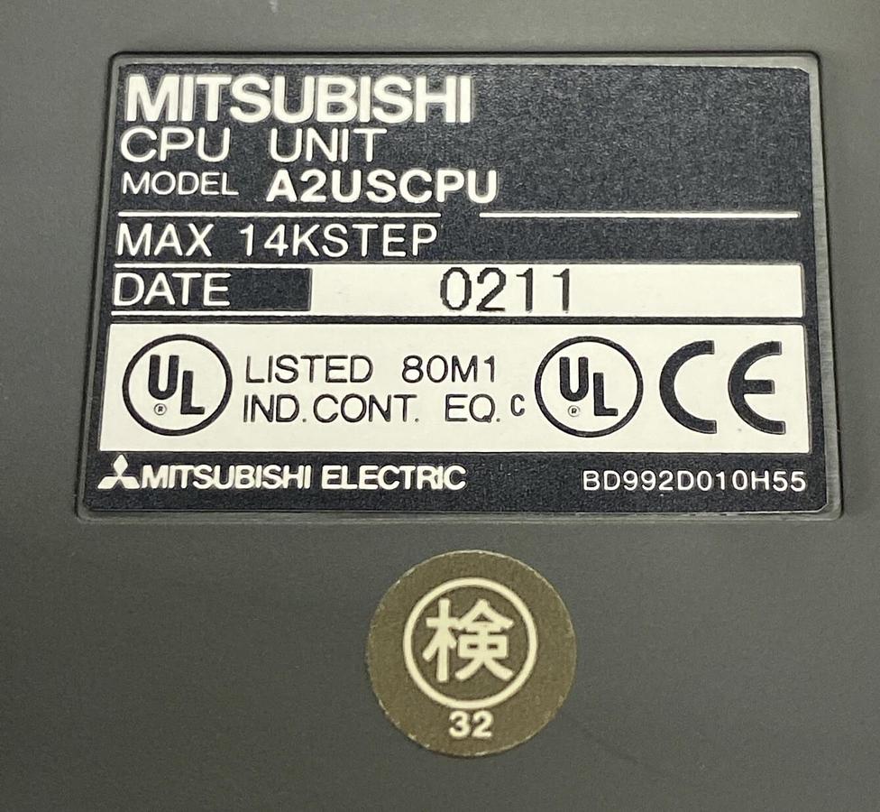 Used MITSUBISHI,A2US-CPU,CPU UNIT