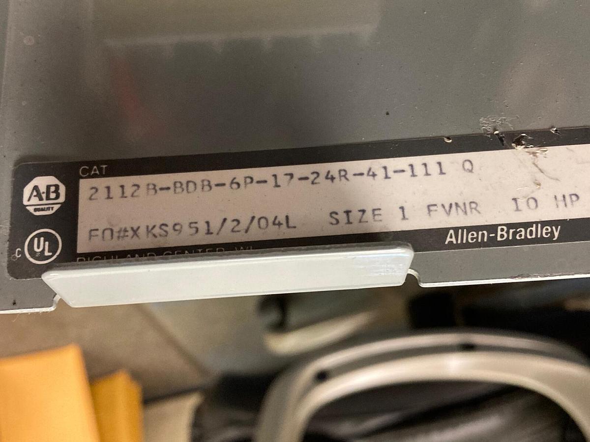 Used Allen-Bradley,2100 2112B,Size 1 Fused MCC 12 INCH Starter Feeder Bucket