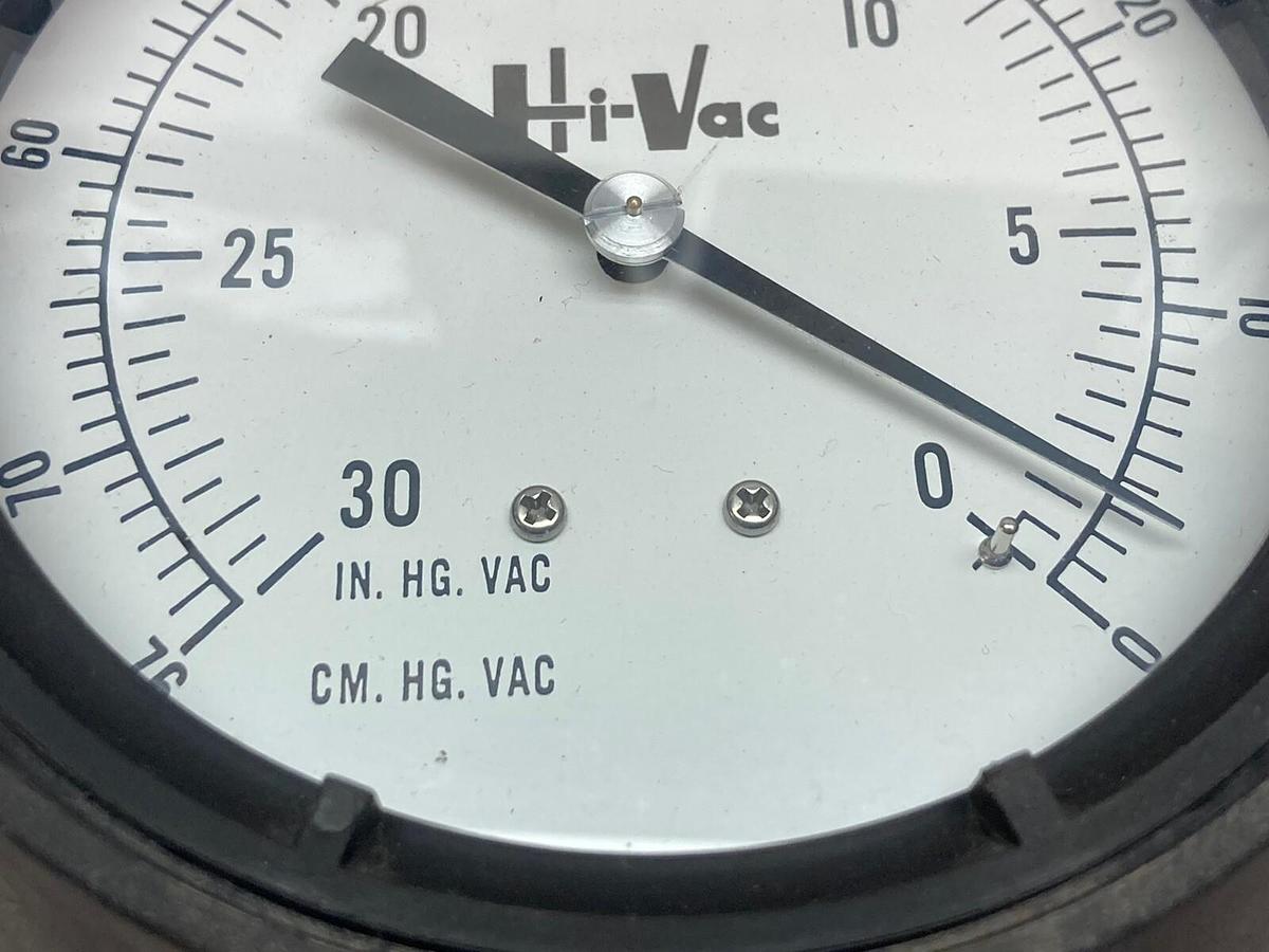 Used Hi-Vac,0-76cm 0-30in,Pressure Gauge