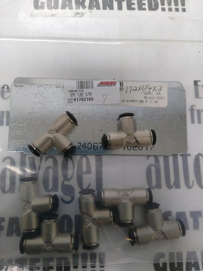 UNBRANDED,61762183,TUBE UNION TEE 8MM PUSH -TO-CONNECT LOT OF 7 NOS