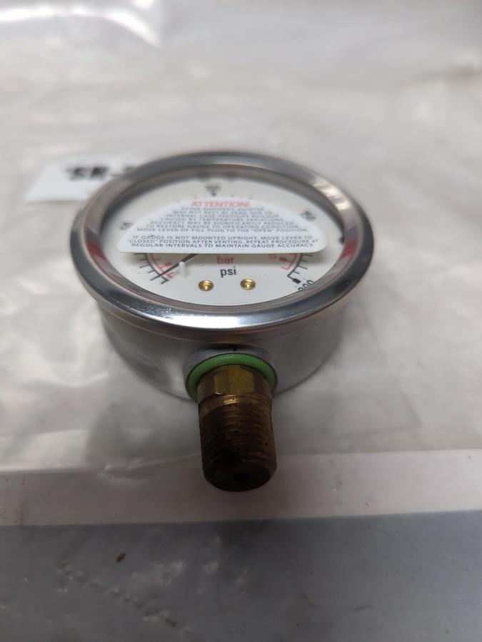 WIKA,0-200,GAUGE 2-1/2 IN FACE 1/4 IN NPT BOTTOM CONNECTION NOS