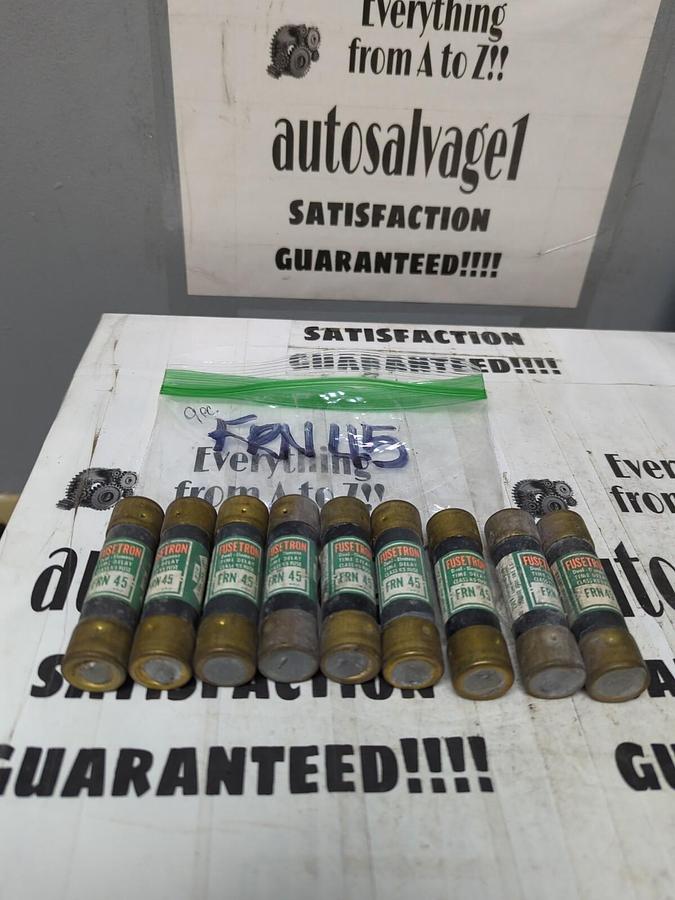 COOPER BUSSMANN,FRN-45,FUSETRON FUSES 45 AMP  LOT OF 9 NOS