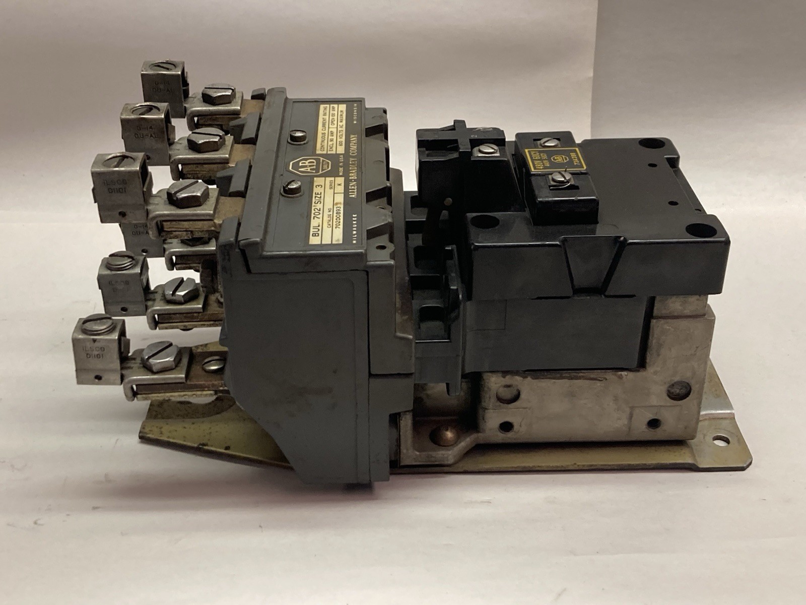 Used Allen-Bradley,702DOB93,Contactor Size 3 Ser K 600Vac