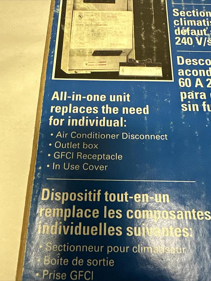 Eaton Cutler Hammer,DPU222RGF20,60 Amp 240V Non Fused Air Conditioner Disconnect