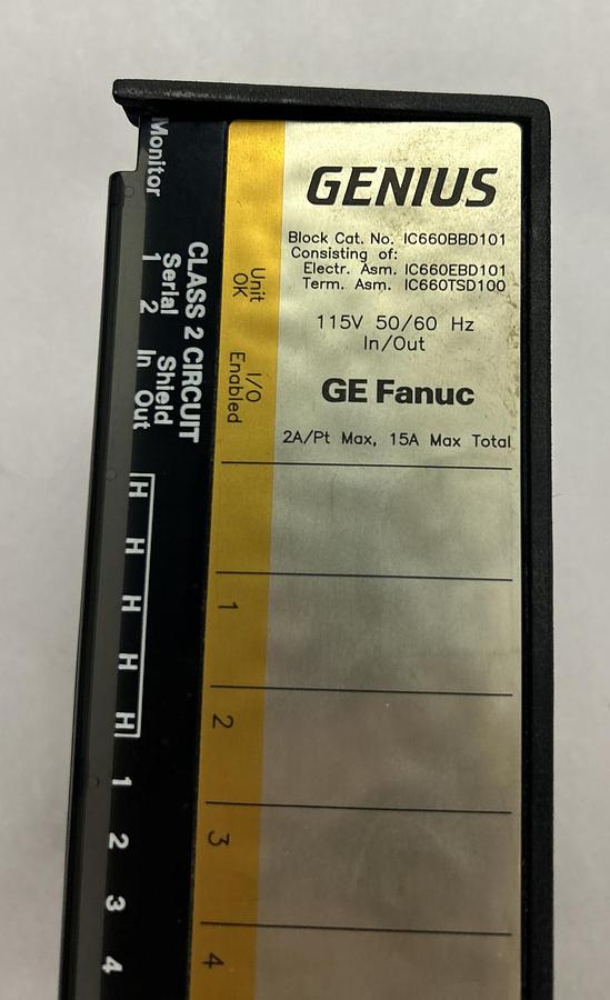 Used GE FANUC,IC660BBD101,GENIUS BLOCK I/O MODULE