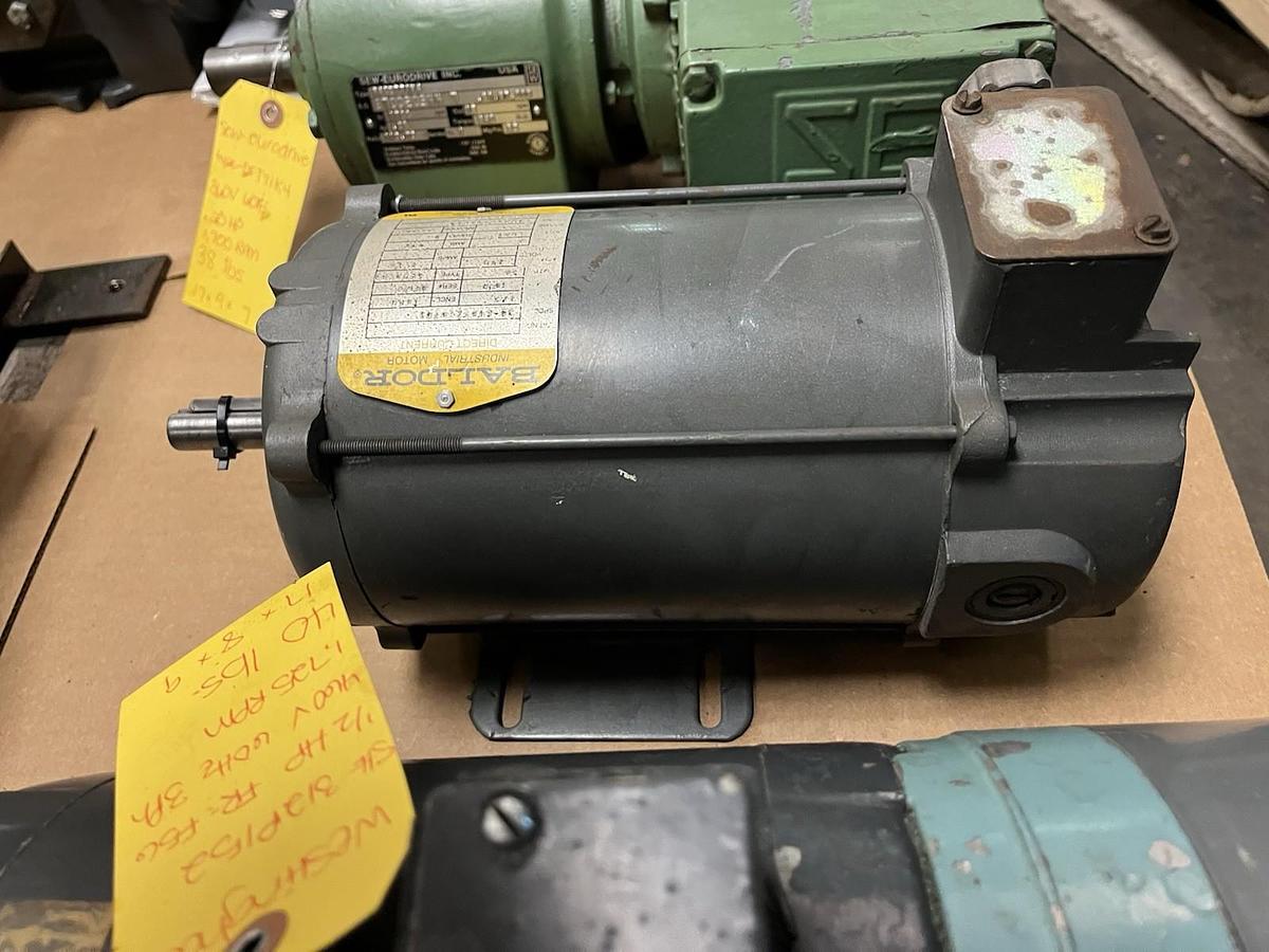 Used BALDOR,1/3HP,DC MOTOR 1800RPM .33HP 250VDC FRAME 56
