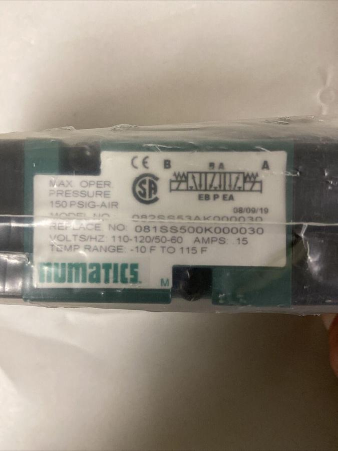 Numatics,082SS53AK000030,Solenoid Valve 115-120V 1/4 INCH NPT
