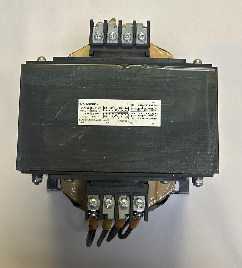 Used SQUARE D,9070T2000D55,TRANSFORMER CONTROL 2000VA