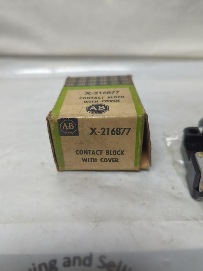 ALLEN BRADLEY,X-216877,CONTACT BLOCK WITH COVER NOS