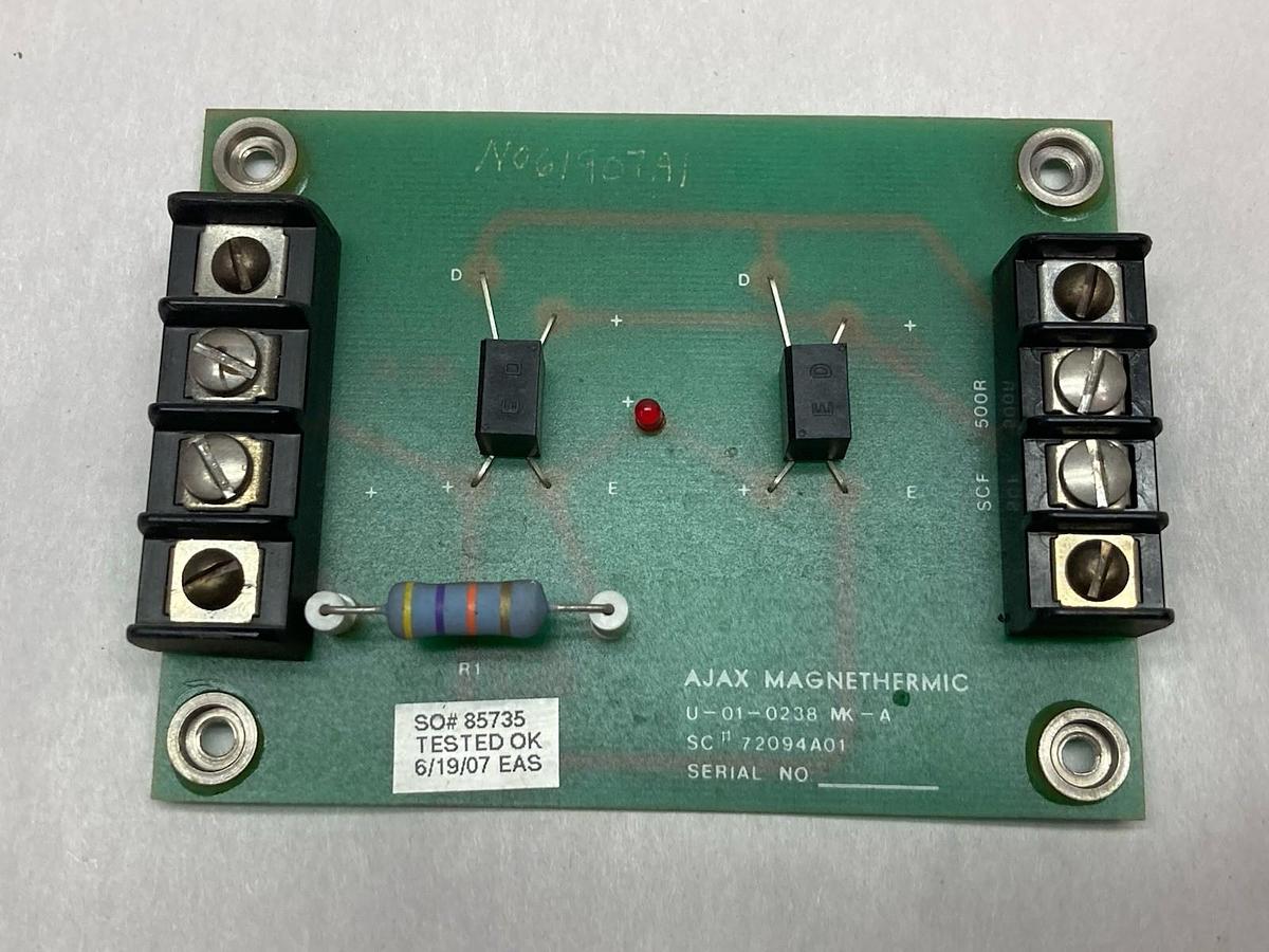 Used Ajax Magnethermic,U-01-0238 MK-A,Circuit Board