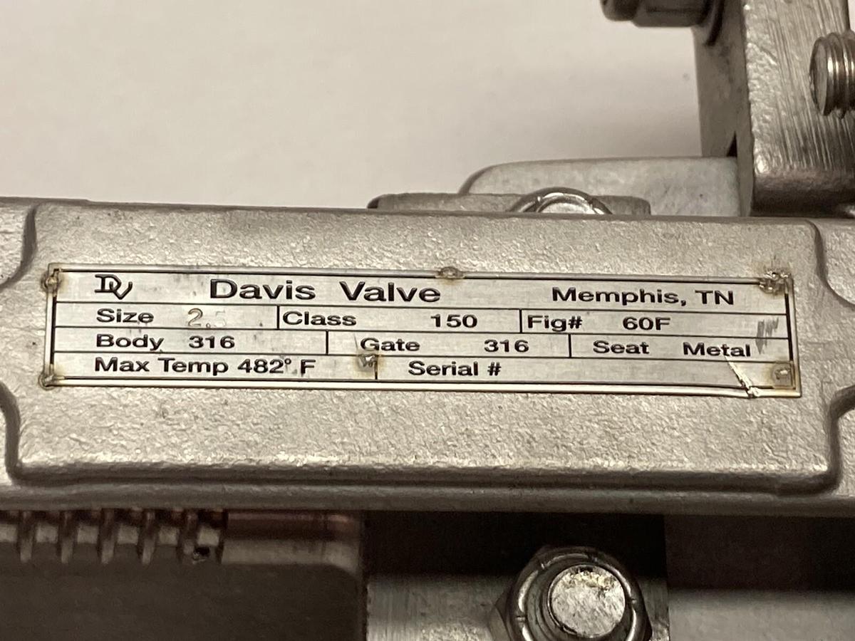 Davis,Class 150 60F,Knife Gate Valve Size 2.3
