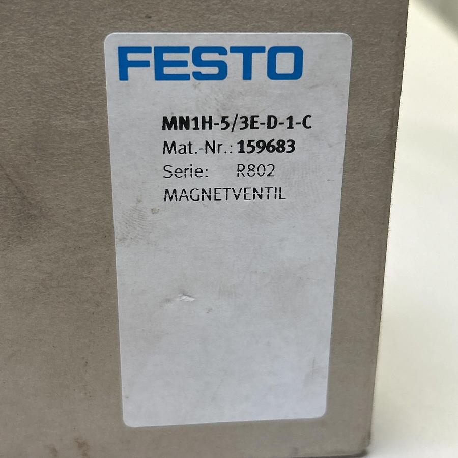 Used FESTO,MN1H-5/3E-D-1-C,SOLENOID VALVE NOS