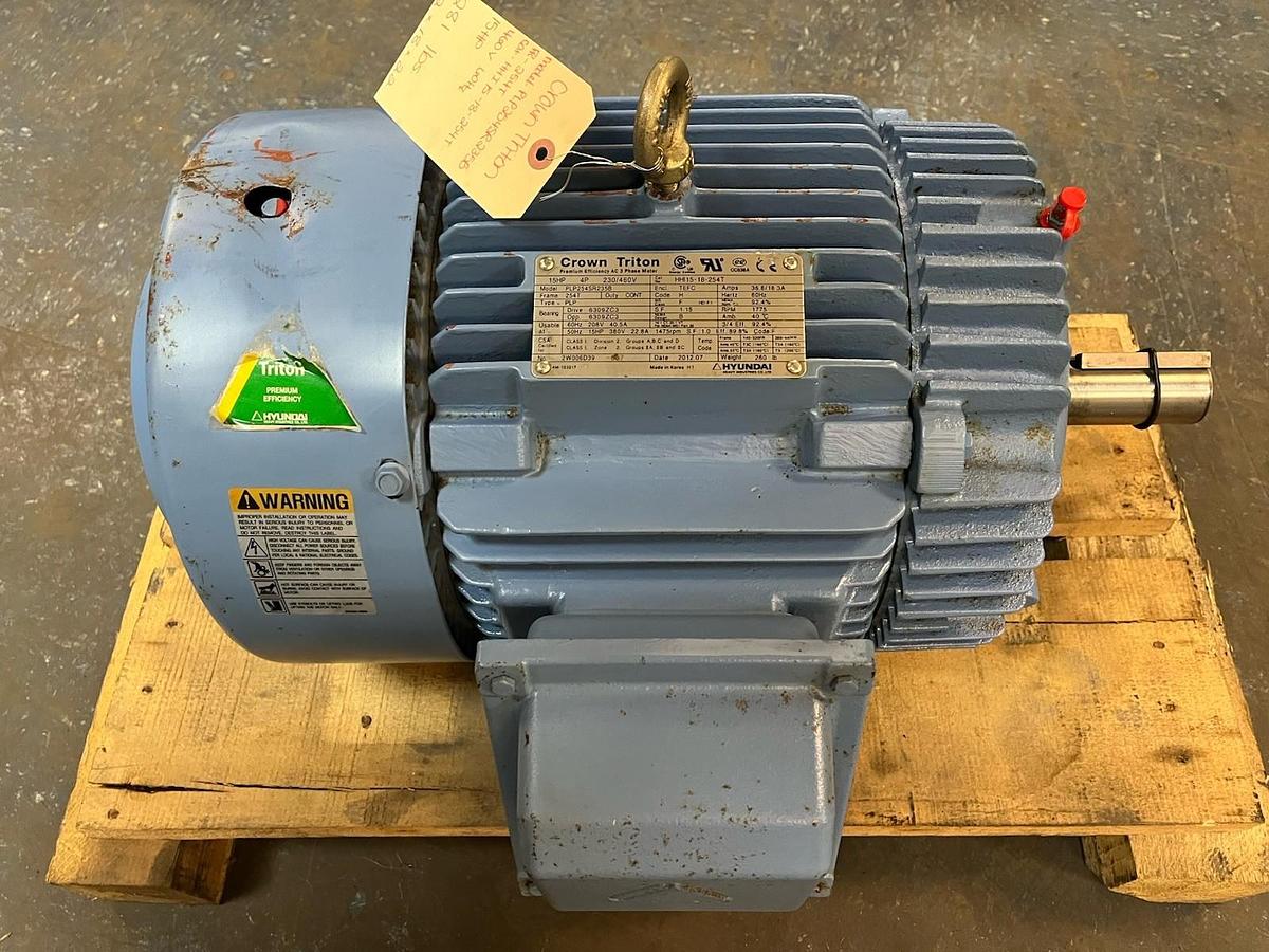 CROWN TRITON,HH15-18-254T,MOTOR 15HP 3PH 1775RPM 254T PLP254SR235B