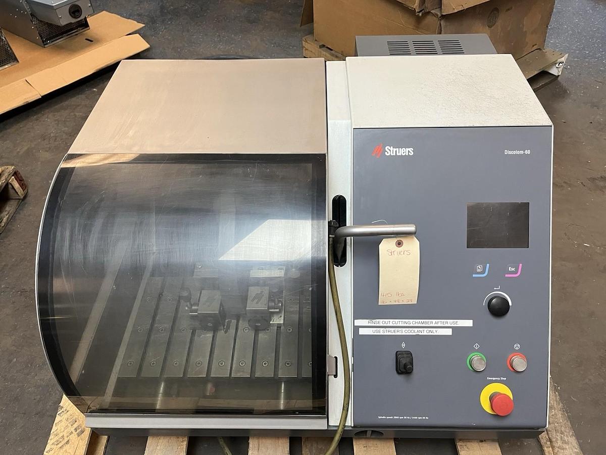 Used STRUERS,05906136,DISCOTOM 60 CUTOFF MACHINE 3PH 220-240V