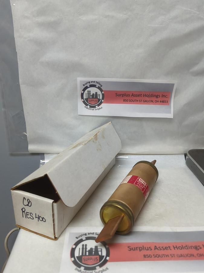 Used COOPER BUSSMANN,RES-400,SUPER-LAG RENEWABLE 400 AMP FUSE PRE-OWNED