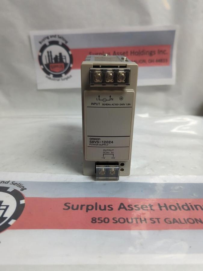 Used OMRON,S8VS-12024,POWER SUPPLY 50/60HZ AC100-240V 1.9A PRE-OWNED
