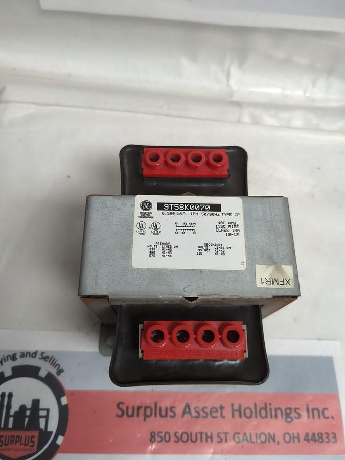 Used GE,9T58K0070,TYPE IP CONTROL TRANSFORMER PRE-OWNED
