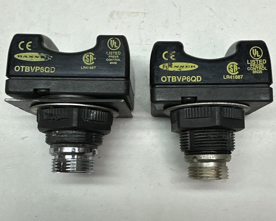 Used Banner, OTBVP6QD, Optical Touch Button LOT of 2