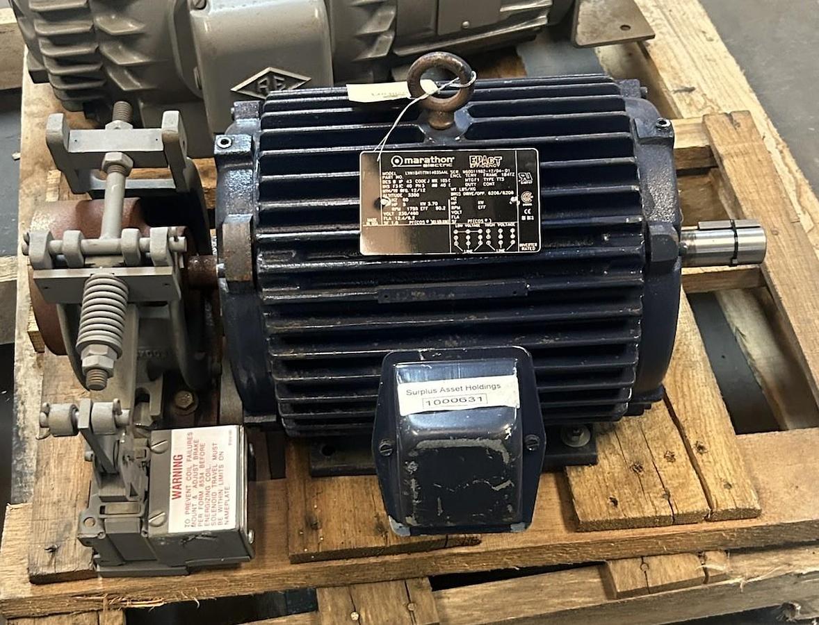 Used MARATHON,LVN184TTTN14035AAL,MOTOR 5HP 230/460V 1755RPM 3PH 184TZ FRAME