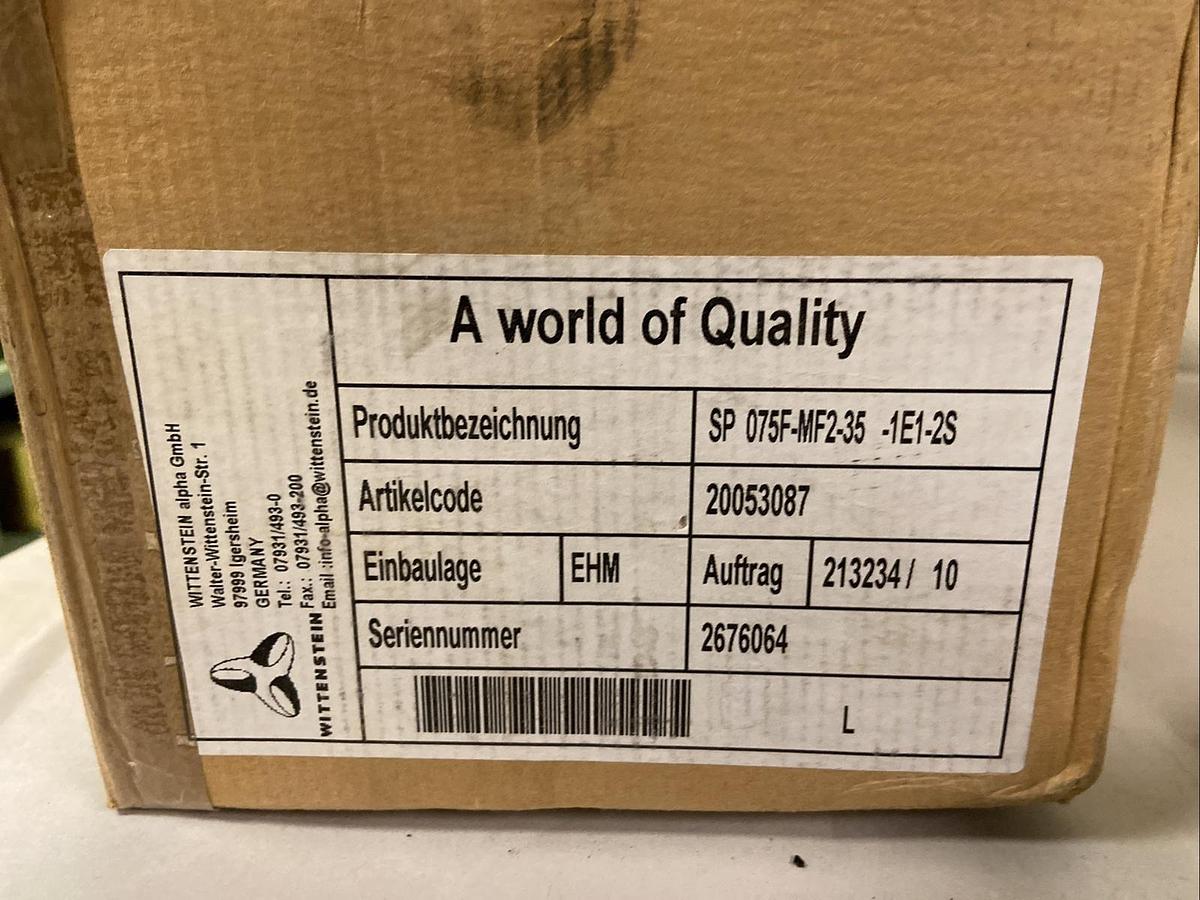 Wittenstein,SP-075F-MF2-35-1E1-2S,Planetary Gear Reducer 35:1