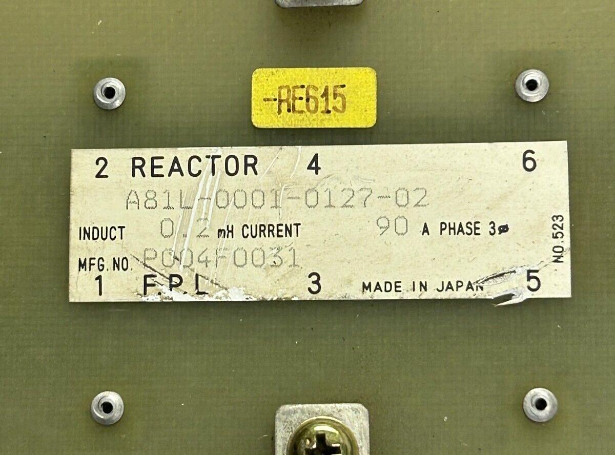 Used FANUC,A81L-0001-0127-02,LINE REACTOR 90A .2MH 3PH