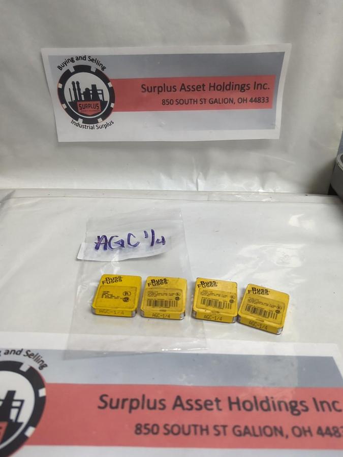 COOPER BUSSMANN,AGC-1/4,MINI 1/4 AMP FUSE LOT OF 20 NOS