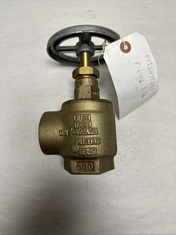 Fire Hose Valve,424M,1-1/2" Brass Female
