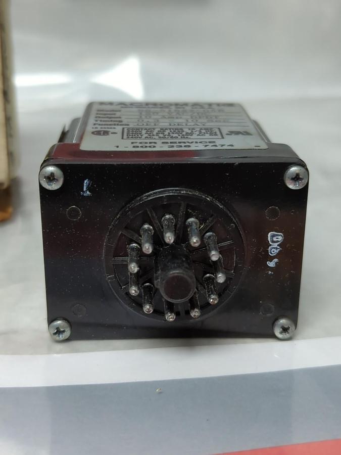 Used MACROMATIC,SS-51622-05B,TIME DELAY OFF RELAY 10 AMP 120 VAC/DC PRE-OWNED