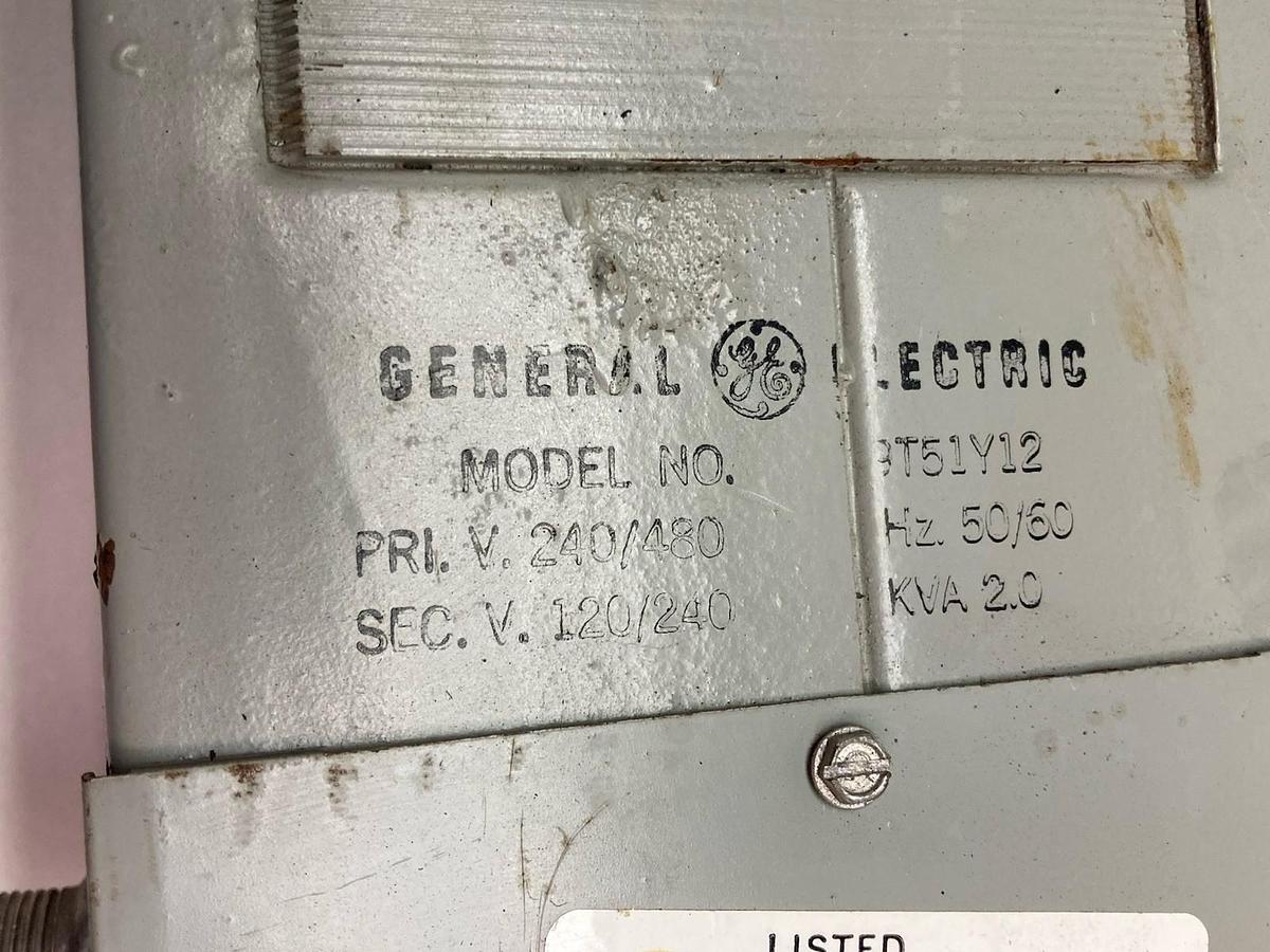 Used General Electric,Model 9T51Y12,Transformer 2.0 KVA 50/60Hz 240/480V